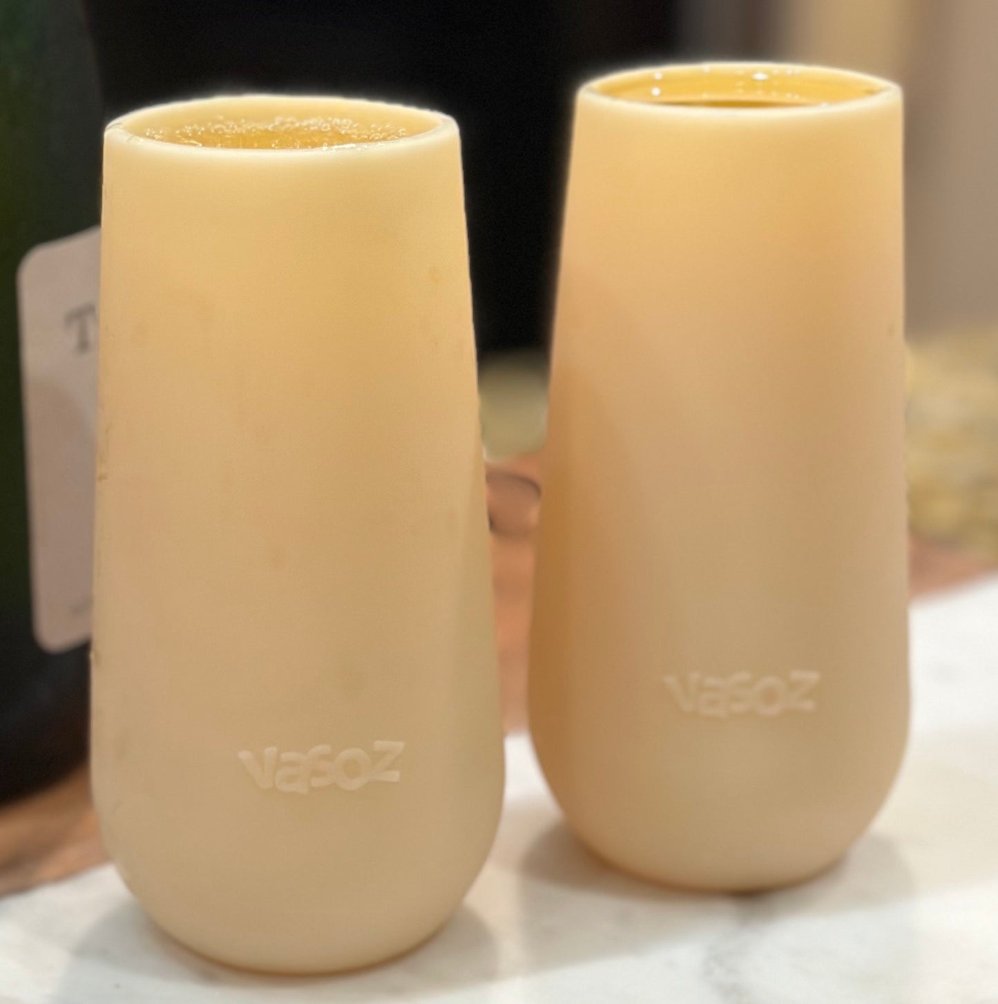 Silicone Champagne flutes, 2 pack Pink or Beige color