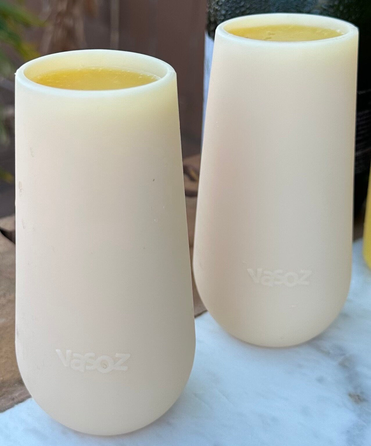 Silicone Champagne flutes, 2 pack Pink or Beige color