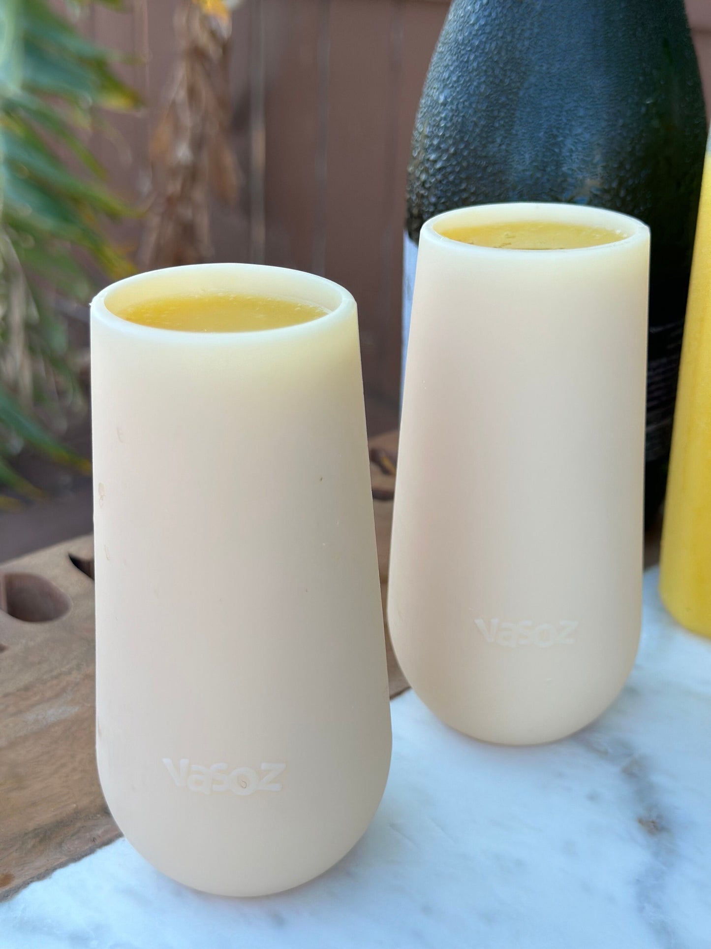 Silicone Champagne flutes, 2 pack Pink or Beige color
