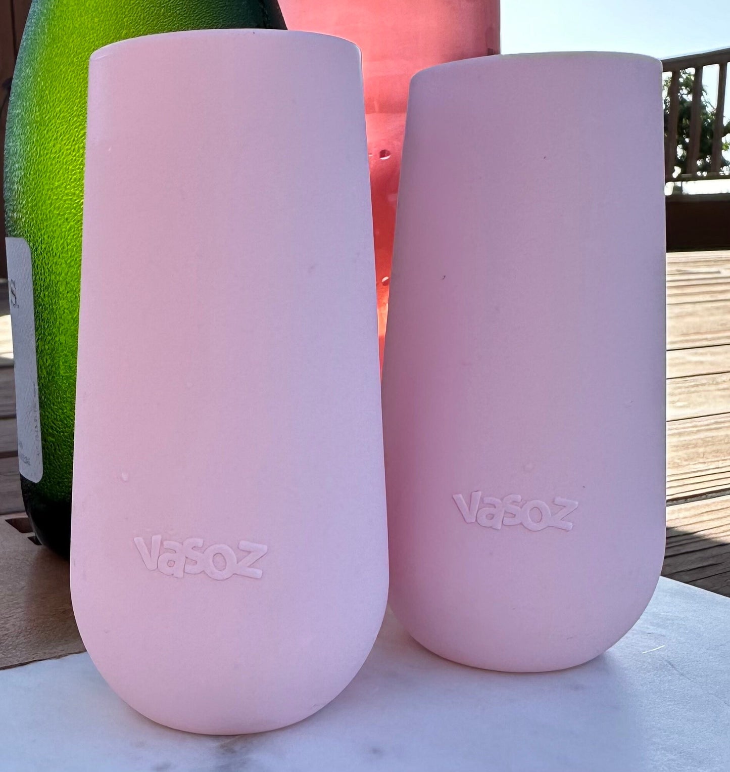 Silicone Champagne flutes, 2 pack Pink or Beige color