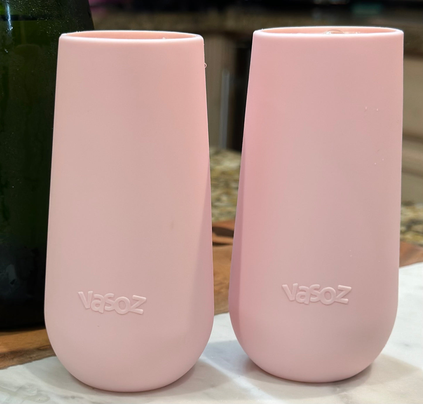 Silicone Champagne flutes, 2 pack Pink or Beige color