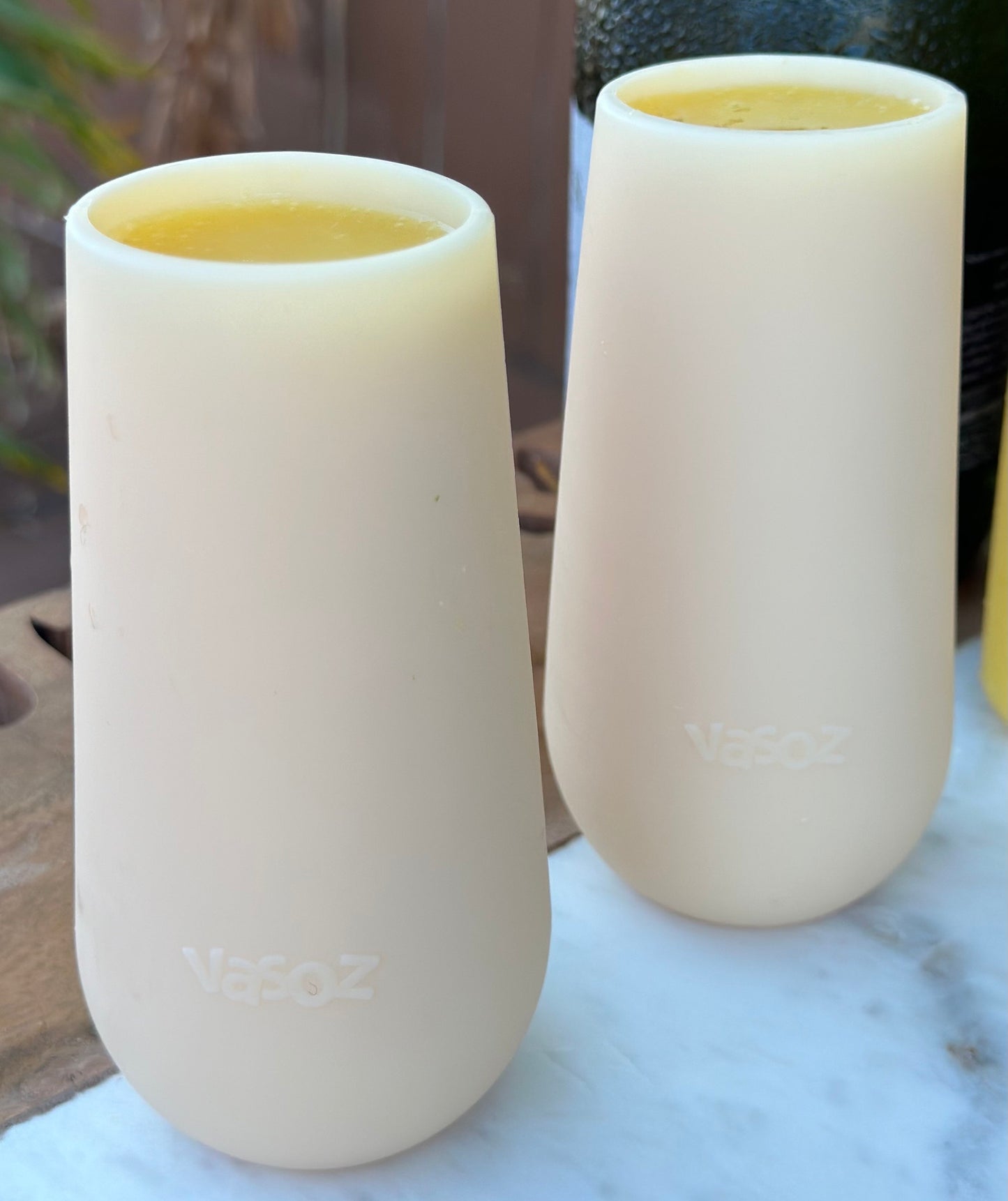 Silicone Champagne flutes, 2 pack Pink or Beige color