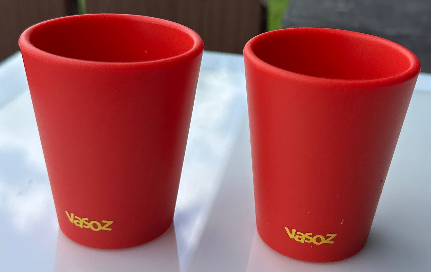 2 pack silicone shot glasses 2 oz Red or Orange or Blue