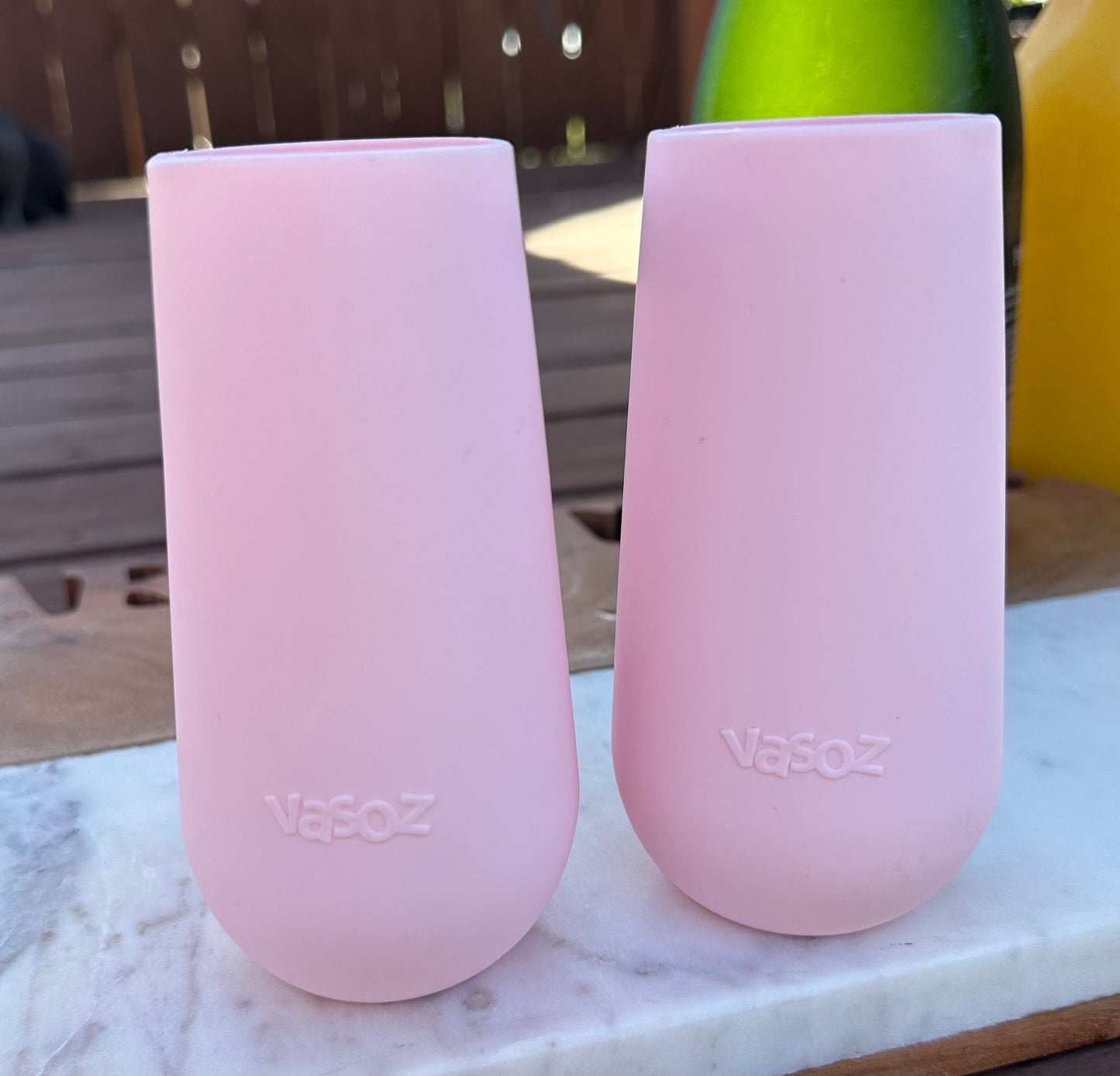 Silicone Champagne flutes, 2 pack Pink or Beige color