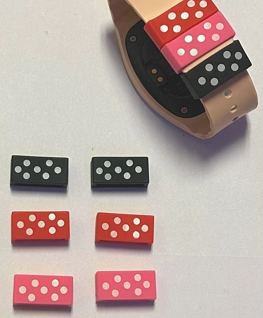 Minnie & Mickey 6 pack Bitbelt (two of each color; red, black and pink w/white dots )Protect your Magicband+(2.0),Fitbit Charge, Fitbit Charge HR, Garmin Vivofit
